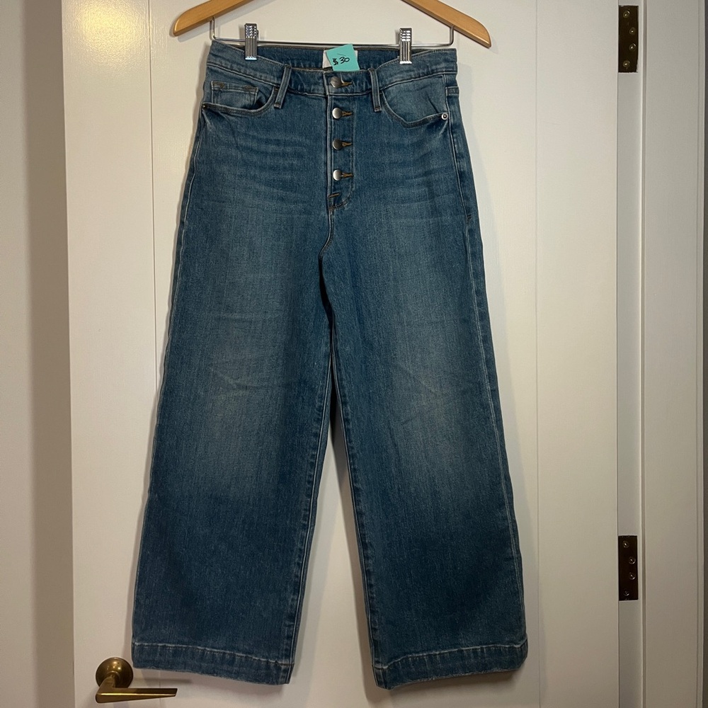 Frame Denim Blue Wide Leg Jeans
